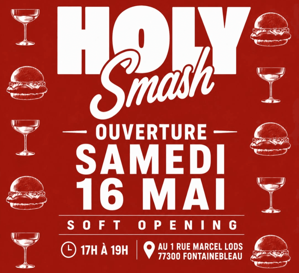 Façade du restaurant Holy Smash à Fontainebleau
